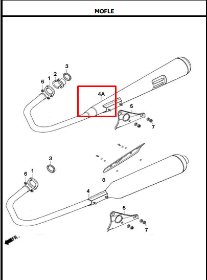 Mofle Akt Ak125 Original - Genuine parts