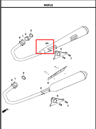 Mofle Akt Ak125 Original - Genuine parts