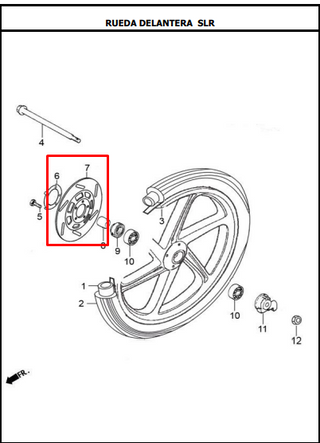 DISCO FRENO FR AK125S/SLRADIO ORIGINAL - Mundimotos