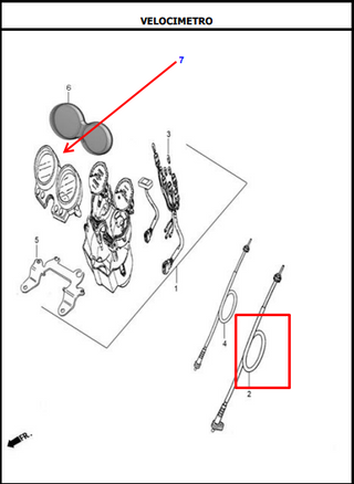 CABLE VELOCIMETRO AK125 ORIGINAL - Mundimotos