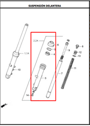 TELESCOPIO COMPLETO LH AK125 ORIGINAL - Mundimotos