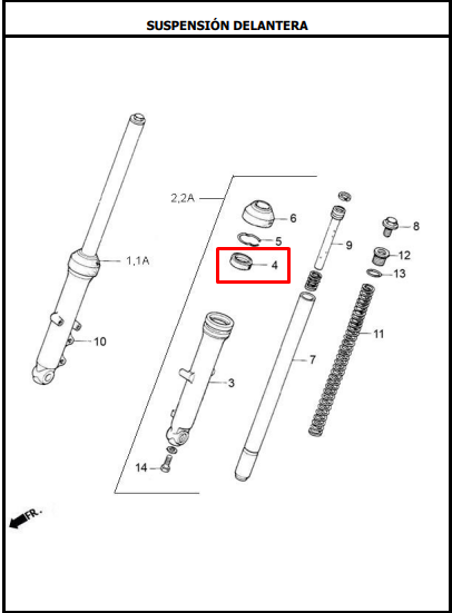 RETEN 27-37-10.5 TEL. AK125 ORIGINAL - Mundimotos