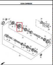 PINON ES 1RA 36T AK125 ORIGINAL - Mundimotos