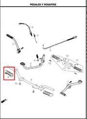 CAUCHO POSAPIE FR AK125 ORIGINAL - Mundimotos