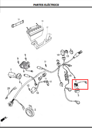 RELAY MOTOR ARRANQUE AK125 ORIGINAL - Mundimotos