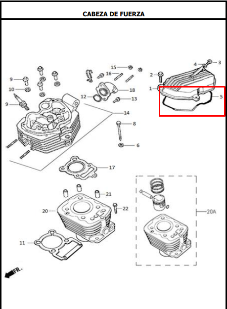 ORING TAPA CULATA AK125 ORIGINAL - Mundimotos