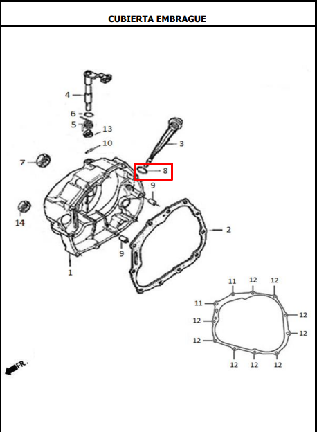 ORING 18X3 MEDIDOR OIL 125S/TT/11 ORIGINAL - Mundimotos