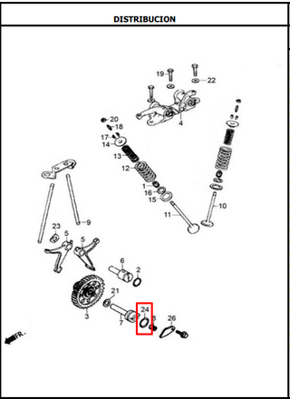 ORING 20X2.5 ARBOL 125S/TT/TTR ORIGINAL - Mundimotos
