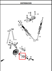 PASADOR EJE LEVAS AK125 ORIGINAL - Mundimotos