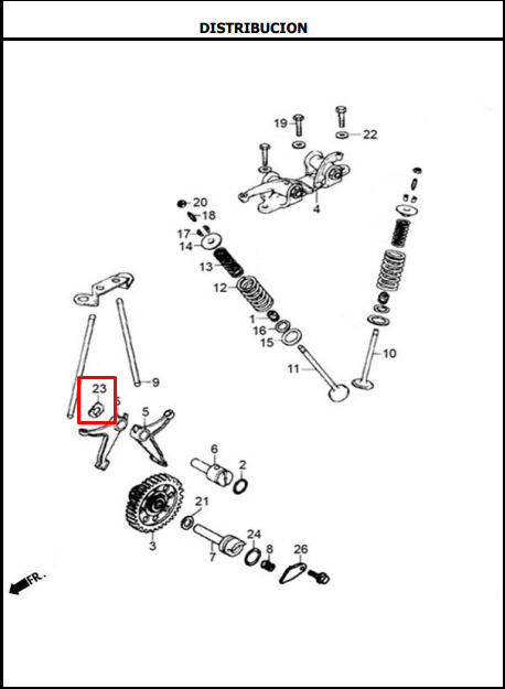 ARANDELA ARBOL LEVAS AK125 ORIGINAL - Mundimotos