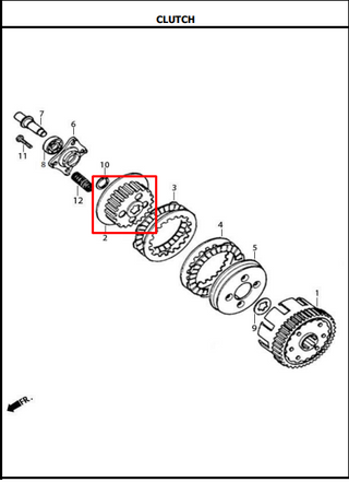 PRENSA EXTERNA CLUTCH AK125 ORIGINAL - Mundimotos