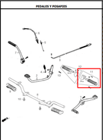 Load image into Gallery viewer, Posapie Trasero Izquierdo Akt Ak125 Original - Genuine parts