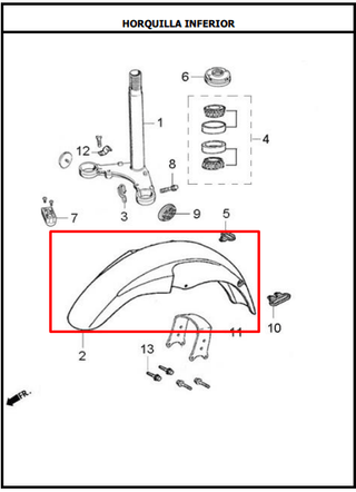 Guardabarro Trasero Akt Ak 125Sl Original - Genuine parts