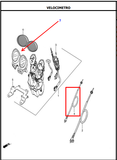 CABLE VELOCIMETRO AK125NKD ORIGINAL - Mundimotos