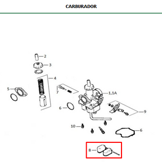 FLOTA CARBU AK125S/ASL/TT/NE/EVO ORIGINAL - Mundimotos