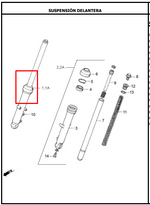 Load image into Gallery viewer, TELESCOPIO COMPLETO RH AK125 ORIGINAL - Mundimotos