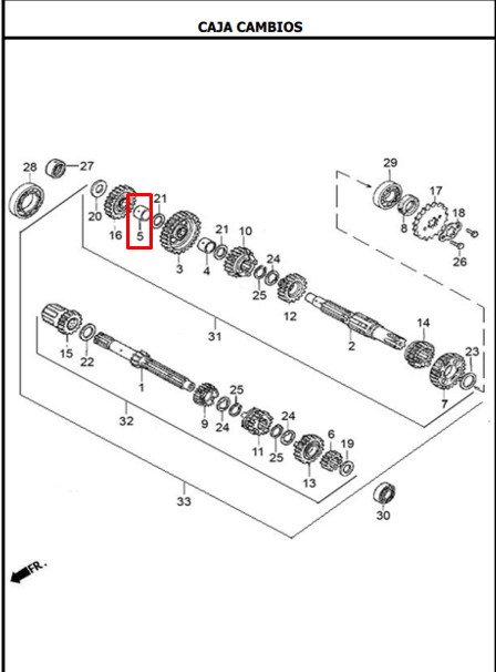 BUJE 16.5X20X08 P. LOCO AK125 ORIGINAL - Mundimotos