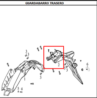 GUARDABARRO RR CR4 ORIGINAL - Mundimotos