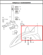 Cargar imagen en el visor de galería, GUARDABARRO FR TTR200 GRIS ORIGINAL - Mundimotos