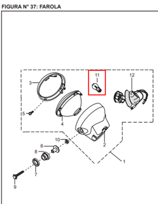 BOMBILLO 12V-35-35-2P BOXER/CBZ ORIGINAL - Mundimotos