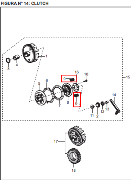 RESORTE CLUTCH (6) BOXER/PLATINO ORIGINAL - Mundimotos