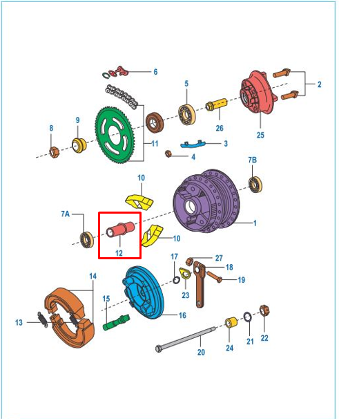 BUJE 15X22X57/A27.5 RR PULSAR ORIGINAL - Mundimotos