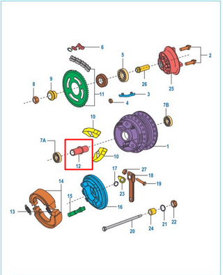 BUJE 15X22X57/A27.5 RR PULSAR ORIGINAL - Mundimotos