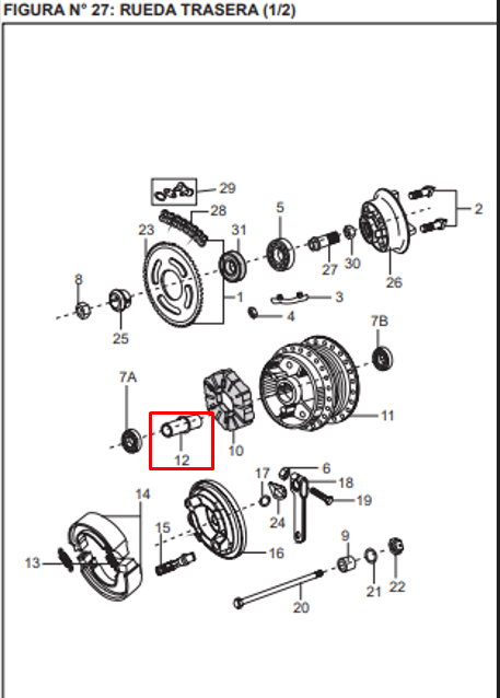 BUJE 15X22X57/A27.5 RR PULSAR ORIGINAL - Mundimotos