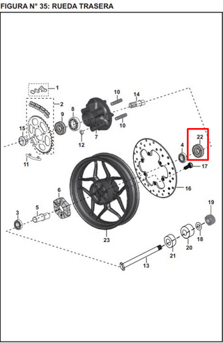 RETEN 26-42-08 PORTA SPR. BOXER ORIGINAL - Mundimotos