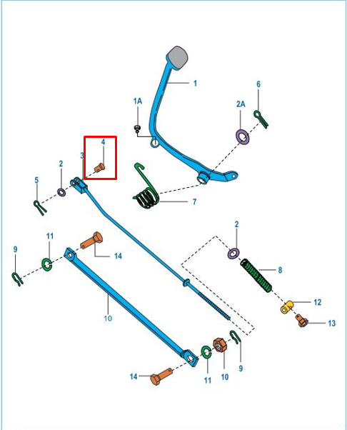 PASADOR BOMBA FRENO RR NS 200 ORIGINAL - Mundimotos