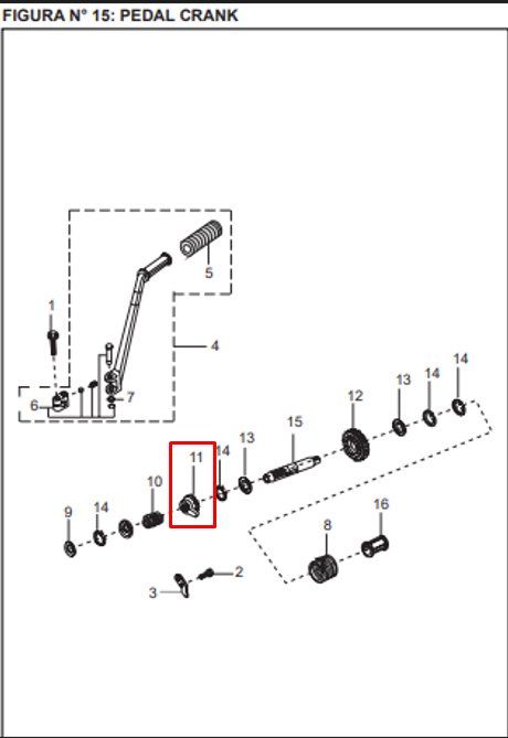 PINON TOPE EJE CRANCK BOXER ORIGINAL - Mundimotos