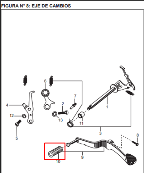 CAUCHO PEDAL CAMBIOS PULSAR ORIGINAL - Mundimotos