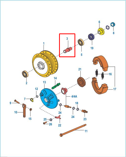 BUJE 10.5X16X??/26 FR BOXER ORIGINAL - Mundimotos