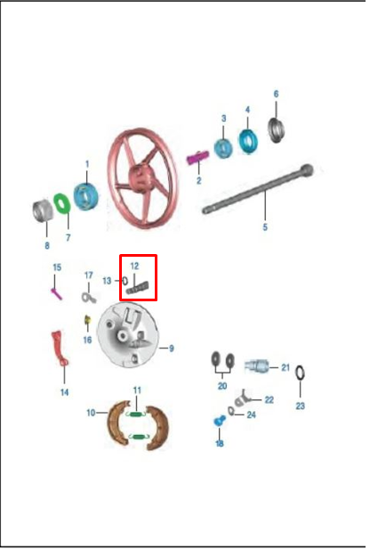 EJE LEVA FRENO FR BOXER ORIGINAL - Mundimotos