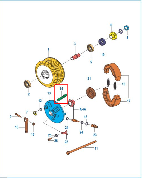 EJE LEVA FRENO FR BOXER ORIGINAL - Mundimotos