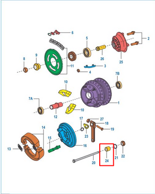 BUJE RUEDA RR RH BOXER S1D ORIGINAL - Mundimotos