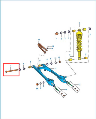 EJE 10X230 TIJERA BOXER ORIGINAL - Mundimotos