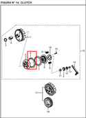 DISCO CLUTCH SET DISCOVER 100/PLA100 ORIGINAL - Mundimotos