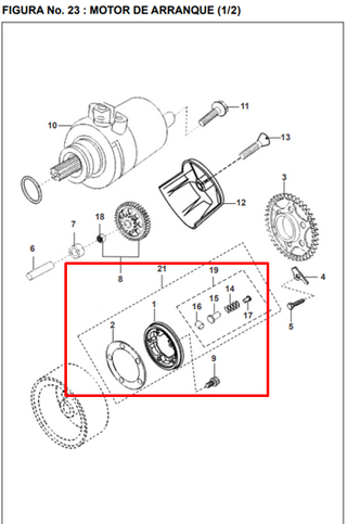 CLUTCH ARRA PULSAR 180/II/DISCOVER 135 ORIGINAL - Mundimotos