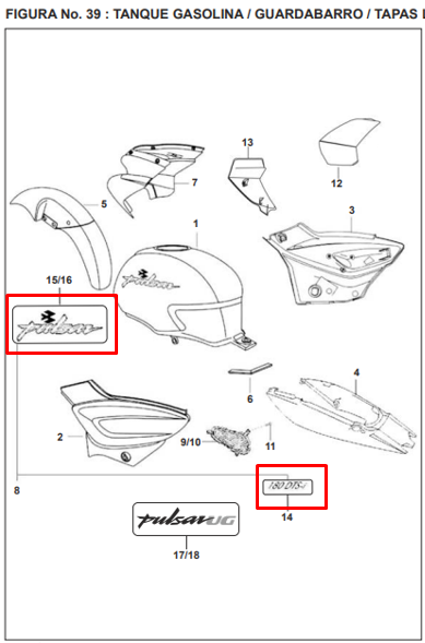 CALCO MANIGUETA KIT PULSAR BLACK ORIGINAL - Mundimotos