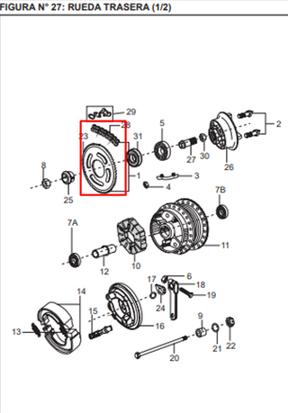 Kit Arrastre 14/42 Bajaj Bm100 De 112L Original - Genuine parts - Mundimotos