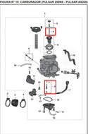 KIT BOQUEREL 200 NS ORIGINAL - Mundimotos