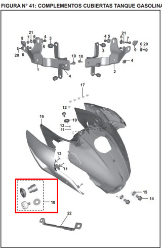 KIT TORNILLOS TANQUE PULSAR 200 NS ORIGINAL - Mundimotos