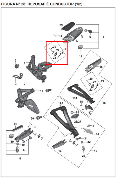 PASADOR POSA KIT 200 NS ORIGINAL - Mundimotos