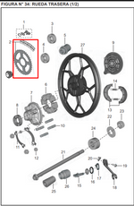 Cargar imagen en el visor de galería, KIT ARRASTRE 14/45 4H DISCOVER 125 ST ORIGINAL - Mundimotos