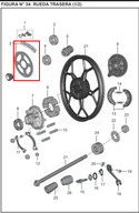 KIT ARRASTRE 14/45 4H DISCOVER 125 ST ORIGINAL - Mundimotos