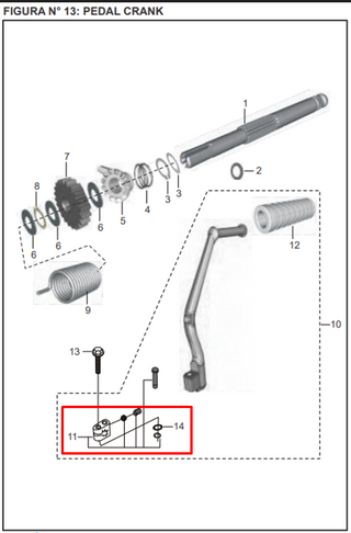 MONON CRANK DISCOVER 125 ST ORIGINAL - Mundimotos