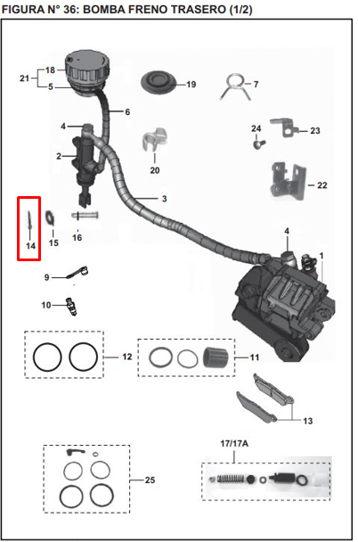 PIN VARILLA FRENO BM100/DISC/PULSAR ORIGINAL - Mundimotos