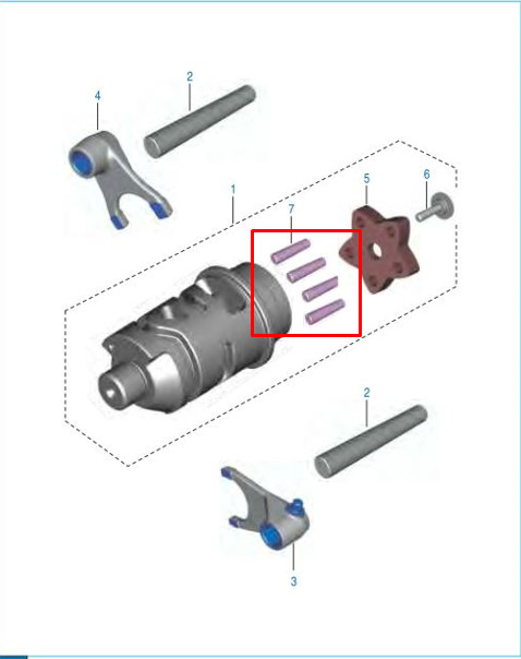 PIN SELECTOR BM100/150/DISCOVER 100 ORIGINAL - Mundimotos