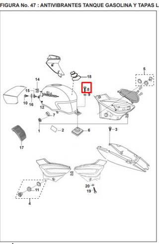 TORNILLO PARRILLA BM100 ORIGINAL - Mundimotos